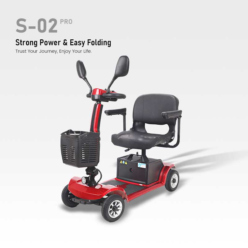 S-02 Pro Red Mobility scooter