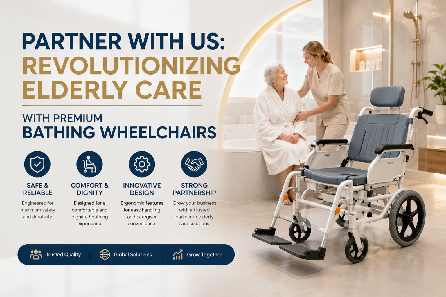 Partner With Us: Revolutionizing Elderly Care with Premium Bathing Wheelchairs